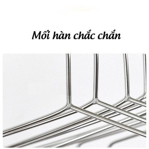 Set 10 Móc Treo Quần Áo Chất Liệu Inox 304 Cao Cấp Bền Đẹp - Chịu Tải Tốt.