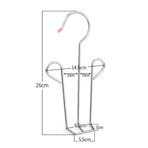 Móc Phơi Giày Dép Inox Không Gỉ - Phơi Giày Dép Nhanh Khô, Khung Móc Cứng Cáp Giữ Form Giày Dép.