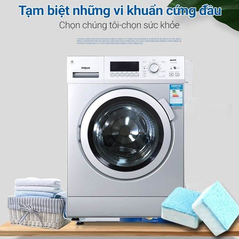 Hộp 12 Viên Nén Vệ Sinh Lồng Máy Giặt - Tẩy Cặn Bẩn - Diệt Khuẩn Lồng Giặt Tăng Tuổi Thọ Máy Giặt