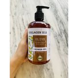 Sữa Tắm Trắng Da Thải Độc OLIVE Collagen X12 Dung Tích 500ML