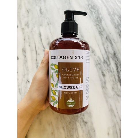 Sữa Tắm Trắng Da Thải Độc OLIVE Collagen X12 Dung Tích 500ML