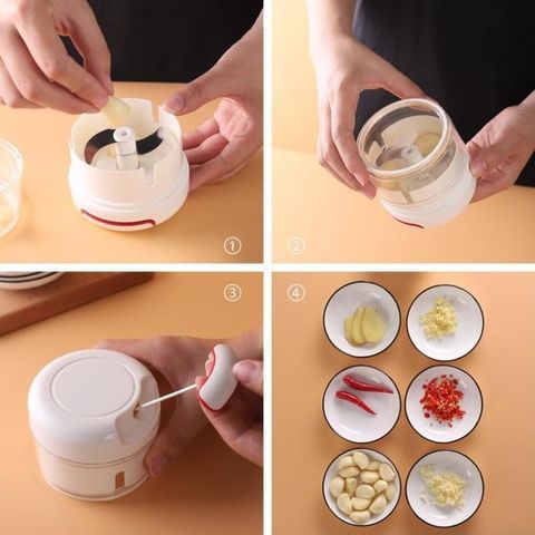 Dụng Cụ Xay Hành Tỏi Ớt Cầm Tay Tiện Lợi Cho Chị Em Nội Trợ [Mẫu Mới]