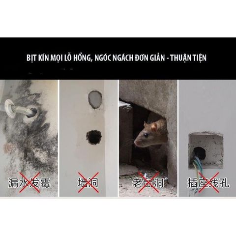 Xi Măng Dẻo Bịt Lỗ Điều Hoà, Keo Xi Măng Trắng Bít Lỗ Tường/ Đường ống Nước/ Khe Rãnh Hàng Nhập Khẩu