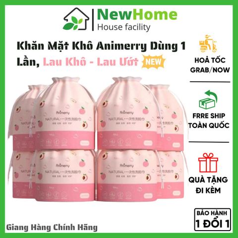 Túi Khăn Mặt Khô Animerry Dùng 1 Lần, Lau Khô, Lau Ướt Có Túi Đựng Tiện Lợi Hàng Cao Cấp