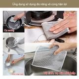 Set 10 Khăn Rửa Chén Dây Kim Loại Đa Năng Chà Bồn Rửa Bát - Cọ Rửa Xoong Nồi Không Mài Mòn