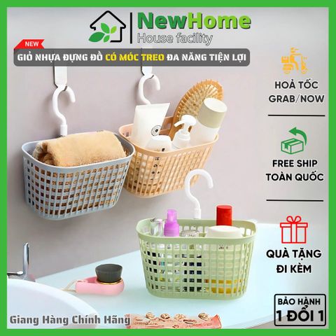 Giỏ Nhựa Đựng Đồ Có Móc Treo Đa Năng Tiện Lợi - Chất Liệu Nhựa Cao Cấp Siêu Bền.