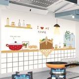 Decal Dán Tường Nhà Bếp Tráng Nhôm - Chịu Nhiệt Dễ Dàng Vệ Sinh Lau Chùi Có Keo Sẵn.