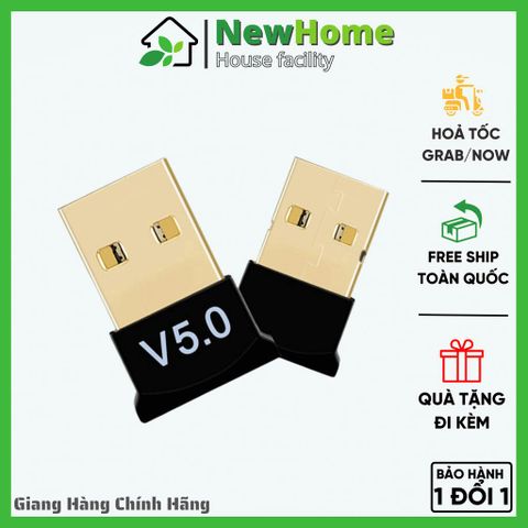 USB Bluetooth 5.0 Truyền Phát Dữ Liệu Ổn Định Tốc Độ Cao Cho PC - Laptop