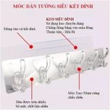 Vỉ Móc Dán Tường Chịu Lực 6 Móc Treo Đồ Đa Năng - Miếng Dán Siêu Dính Chịu Lực 10kg.