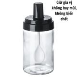 Lọ Đựng Gia Vị Thuỷ Tinh Kèm Thìa, Hũ Dựng Gia Vị Chịu Nhiệt Tiệt Trùng Cao Cấp Đảm Bảo An Toàn VSTP
