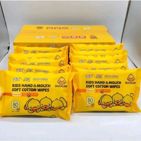 Thùng 10 Gói Khăn Ướt Vịt Vàng Cao Cấp DUCKLING