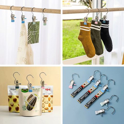 Móc Kẹp Đơn Treo Quần Áo Đa Năng NewHome, Mắc Áo Chất Liệu Thép Không Gỉ Tiết Kiệm Diện Tích