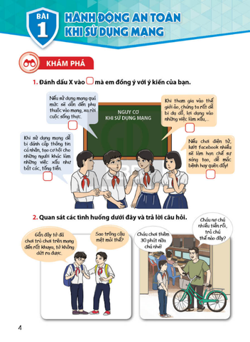 Sách - Hướng dẫn kĩ năng sử dụng mạng an toàn lớp 4