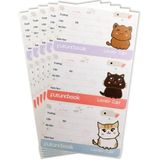 Nhãn vở học sinh N134 - Lovely Cat (15 nhãn)