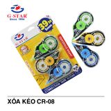 Xóa kéo vỉ 3 cây GStar CR-08 khổ 5mm dài 39m