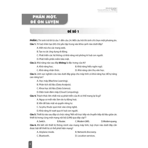 Sách tham khảo - Đề ôn thi tốt nghiệp THPT môn Tin học (Biên soạn theo CT GDPT 2018)