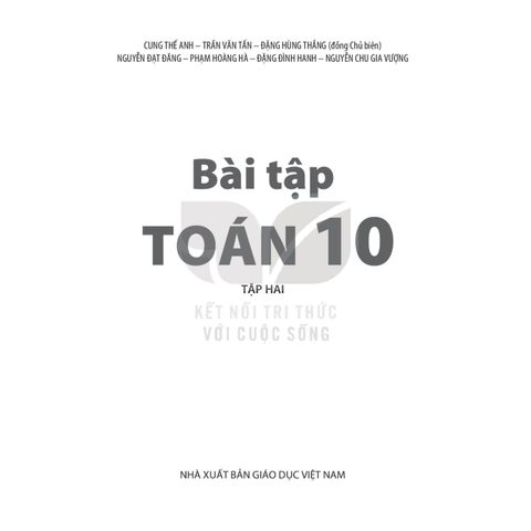 Sách bài tập  -  Toán 10, Tập hai - Kết Nối Tri Thức Với Cuộc Sống