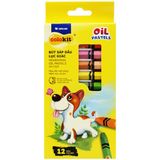 Hộp 12 Bút Sáp Dầu Lục Giác Hexagonal Oil Pastels - Colokit OP-C029