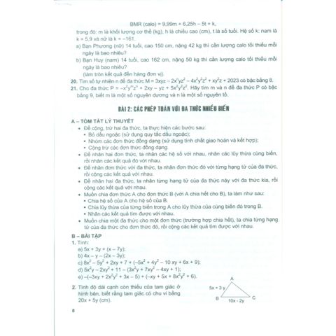 Sách tham khảo - Bài tập phát triển năng lực Toán 8 tập 1 (Biên soạn theo chương trình GDPT mới)