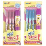Vỉ 3 bút GEL 0.5mm tặng 1 keo dán