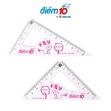 Thước bộ Điểm 10 SR-012 gồm thước thẳng, 2 thước eke 45, 60 và 1 thước đo góc 180