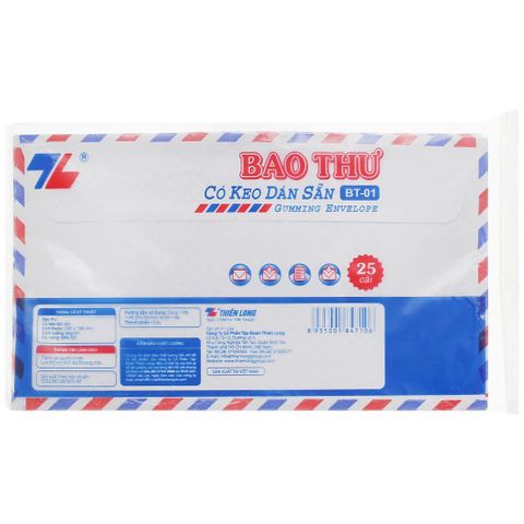 Combo 25 Bao thư Thiên Long BT01
