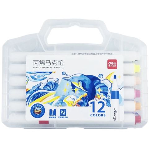 Bút Acrylic Marker 12 màu HM108-12