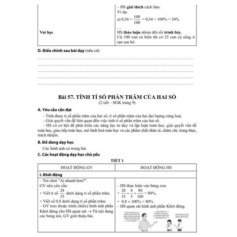 Sách tham khảo - Kế hoạch bài dạy môn Toán lớp 5 tập 2 (Bộ sách Chân trời sáng tạo)