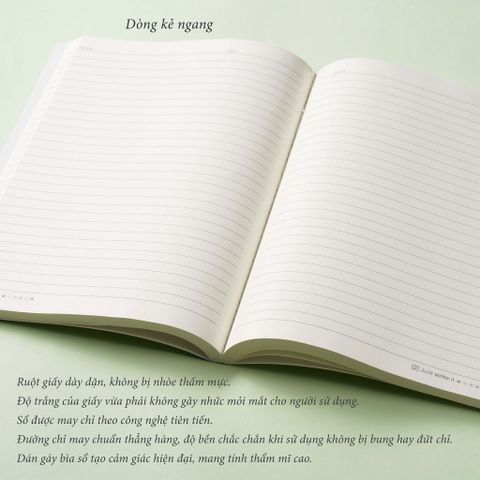 Sổ may chỉ dán gáy Happiness A4 200tr kẻ ngang - MC484 (Mẫu ngẫu nhiên)