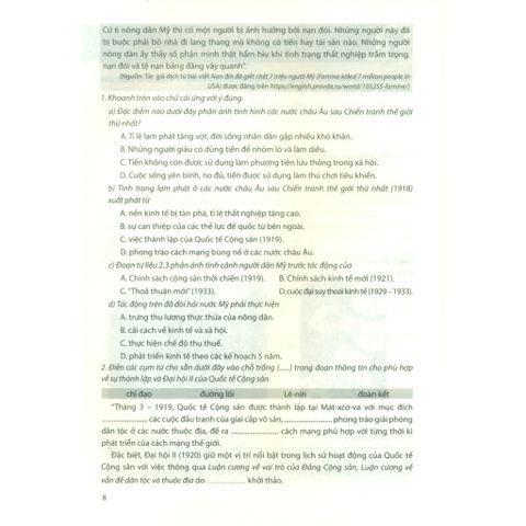 Sách tham khảo - Vở thực hành Lịch sử và Địa lí 9 - phần Lịch sử (Bộ sách Chân trời sáng tạo)