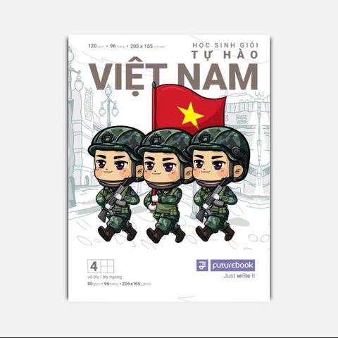 Tập học sinh - Vở 4 ô ly vuông Tự hào Việt Nam 96 trang ĐL100