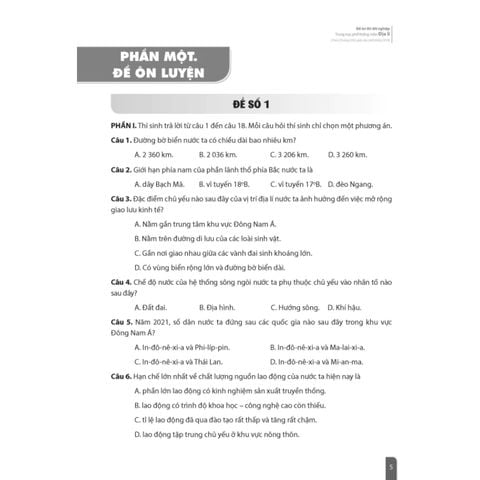 Sách tham khảo - Đề ôn thi tốt nghiệp THPT môn Địa lí (Biên soạn theo CT GDPT 2018)