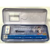 Hộp bút thiếc 2 ngăn có phụ kiện (gôm + thước + bút chì) (648/649-40)