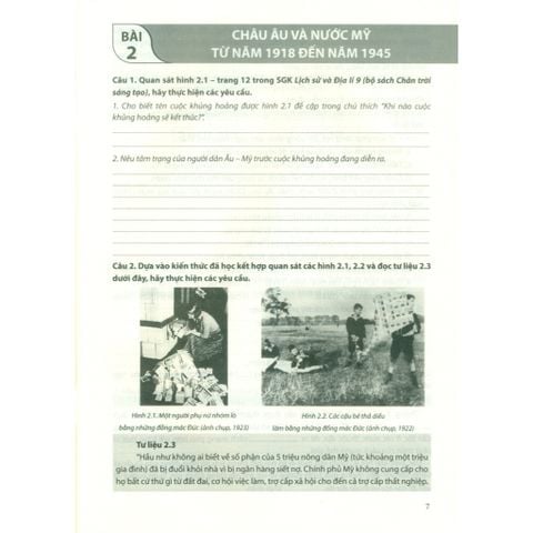 Sách tham khảo - Vở thực hành Lịch sử và Địa lí 9 - phần Lịch sử (Bộ sách Chân trời sáng tạo)