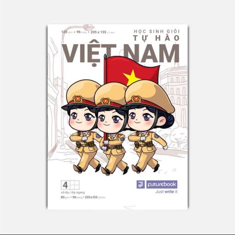 Tập học sinh - Vở 4 ô ly vuông Tự hào Việt Nam 96 trang ĐL100