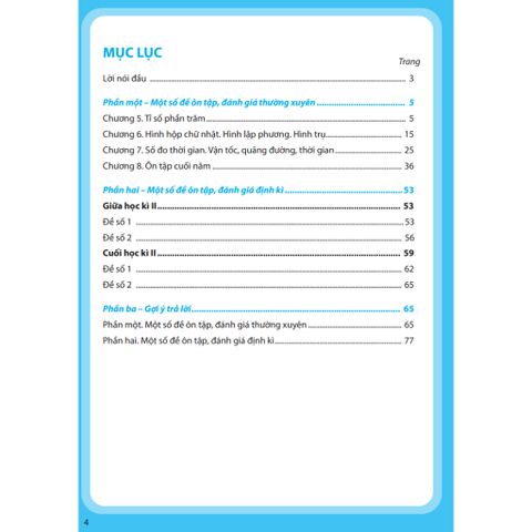 Sách tham khảo - Ôn tập, đánh giá định kì môn Toán lớp 5 tập hai (Bộ sách Chân trời sáng tạo)