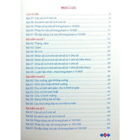 Sách tham khảo - Vở ô li bài tập Toán lớp 3 (Chân trời sáng tạo)