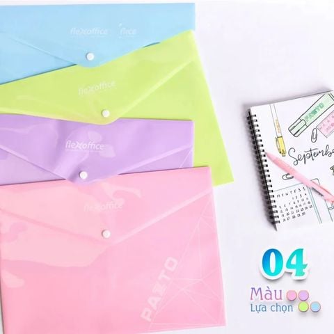 Bìa nút Pazto màu Pastel A4 FO-CBF009