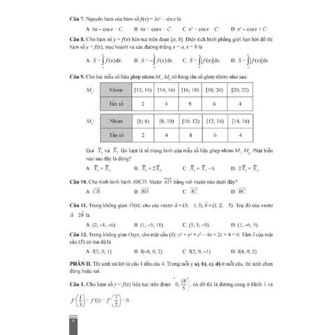 Sách tham khảo - Đề ôn thi tốt nghiệp THPT môn Toán (Biên soạn theo CT GDPT 2018)