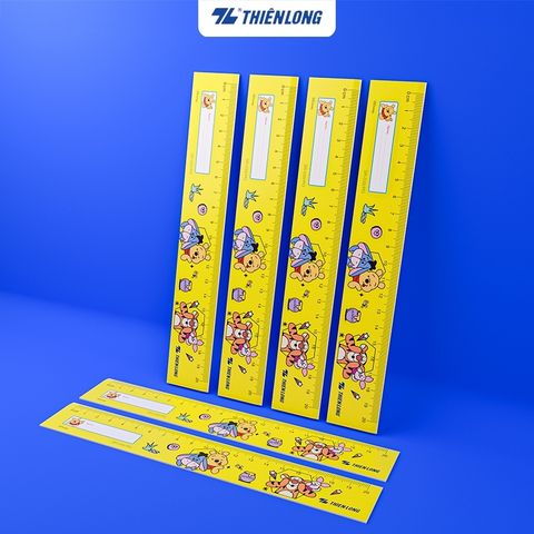 Thước thẳng học sinh 20cm Thiên Long Disney nhân vật Gấu Pooh SR-033/PO - Dễ nhìn, dễ đo lường, chất liệu nhựa PS bền