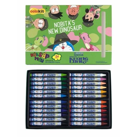 Bút sáp 24 màu Thiên Long Colokit CR-C06/DO - Phiên bản Nobita's New Dinosaur