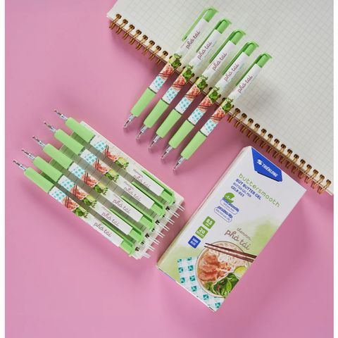 Bút GELB-033 - Premium Phiên bản Món ăn sáng - Mực Xanh