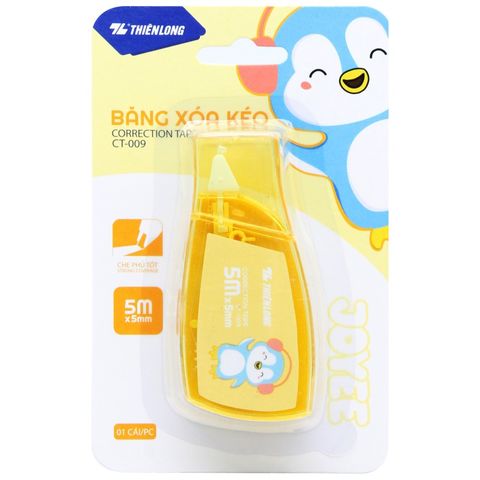 Băng Xóa Kéo 5 m x 5 mm - Correction Tape - Thiên Long CT-009 - Màu ngẫu nhiên
