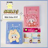 Nhãn học sinh N147 - Smile (mẫu bé gái 20 nhãn)