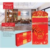 Lịch 53 tuần 2025 treo tường - Xuân yêu thương (lịch xé 1 tờ 1 tuần) - Túi vải