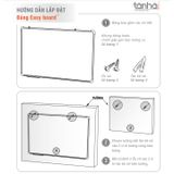 Bảng từ trắng viết bút lông Easyboard (nhiều kích thước)