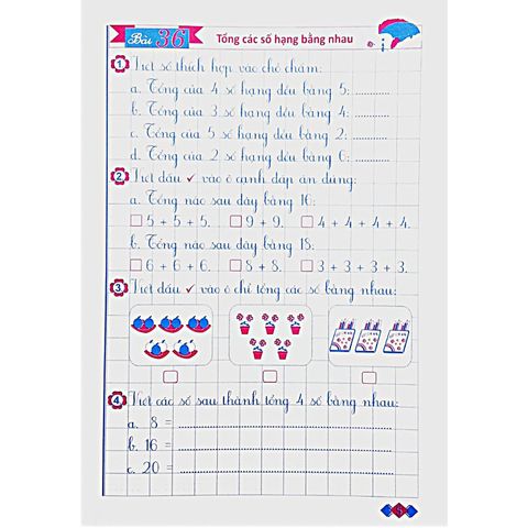 Sách tham khảo - Vở ô li bài tập Toán lớp 2 (Chân trời sáng tạo)