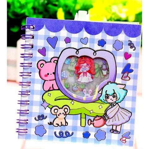 Sticker dạng sổ lò xò vuông hoạ tiết (SE)