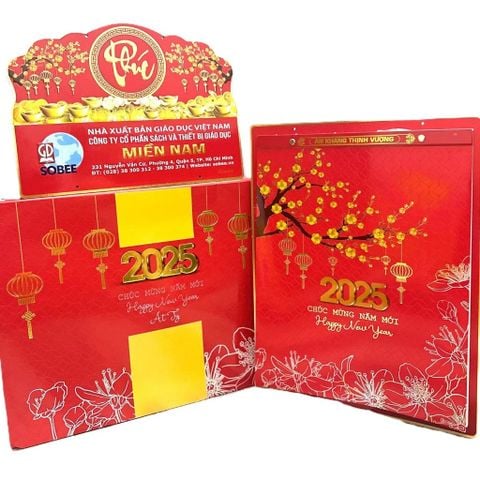 Lịch 53 tuần 2025 treo tường - Xuân yêu thương (lịch xé 1 tờ 1 tuần) - Túi vải