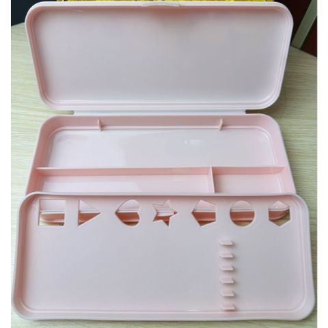 Hộp bút nhựa hồng pastel (3376)